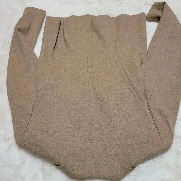 Escada Tan Knit Sweater Blazer Jacket Gold Logo Buttons Loro Piana Wool Cashmere - Picture 8 of 10